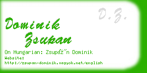 dominik zsupan business card